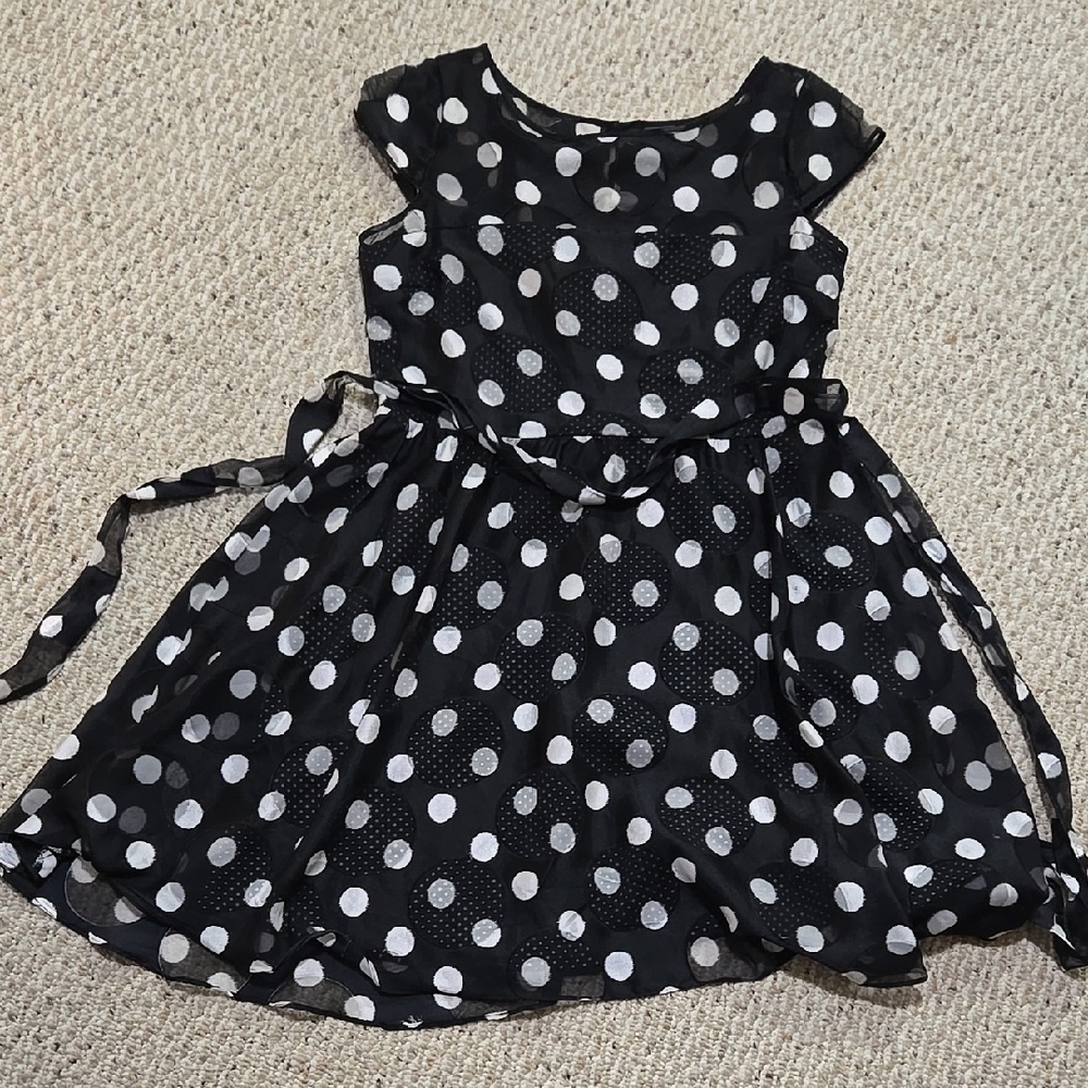 Charming Black and White Polka Dot Dress